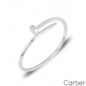 Cartier White Gold Plain Juste Un Clou Bracelet Size 18 B6048318 Cartier White Gold Plain Juste Un Clou Bracelet Size 18 B6048318
